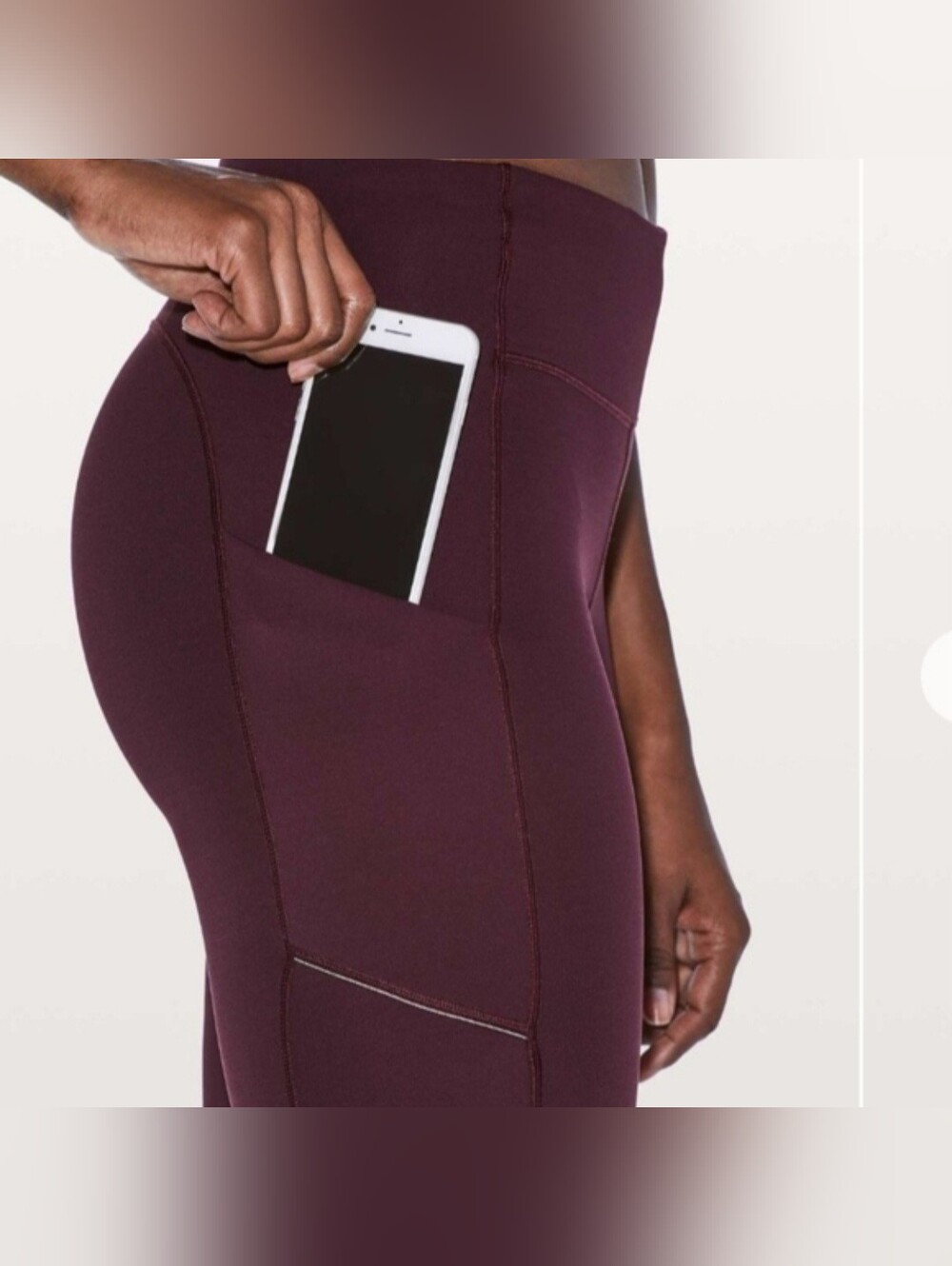 Lululemon Speed Up Tight 28" Full-On Luxtreme Leggings in Deep Maroon/Burgundy